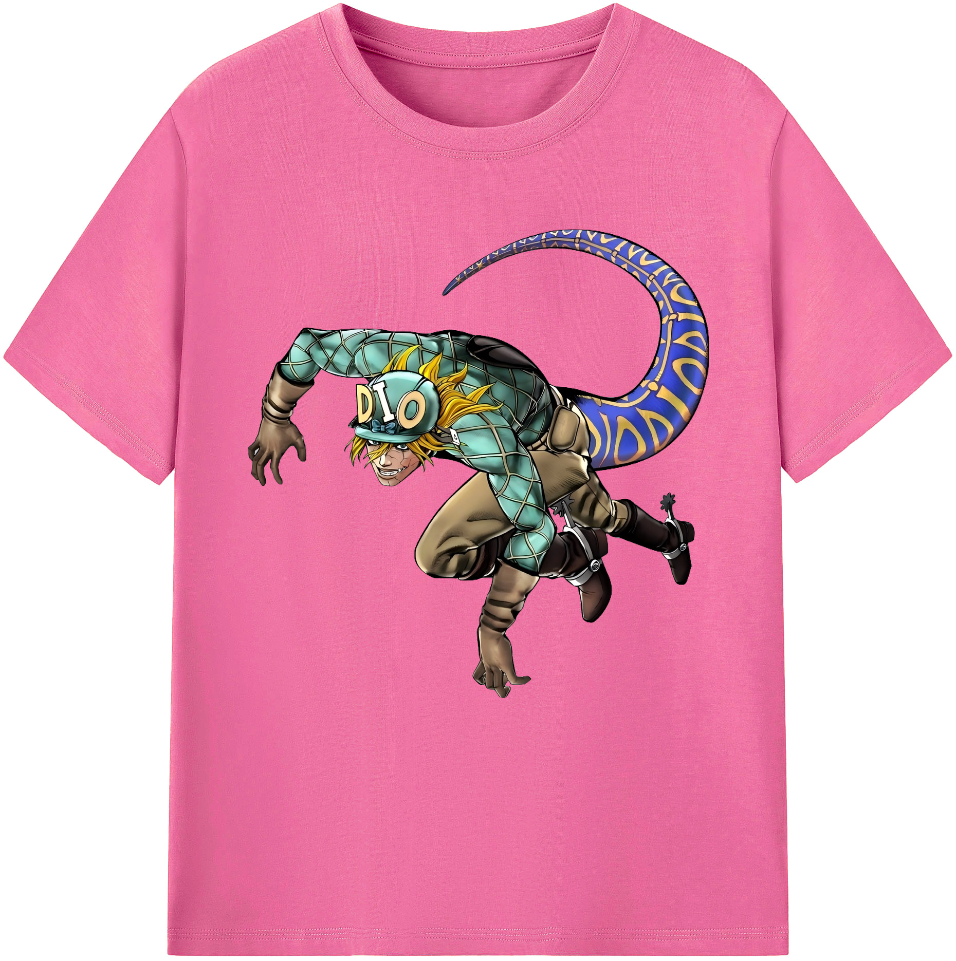 （画像用） ジョジョの奇妙な冒険 ディオ?ブランドー JoJo's Bizarre Adventure Dio Brando レディースカジュアルプリントTシャツ（綿100％）